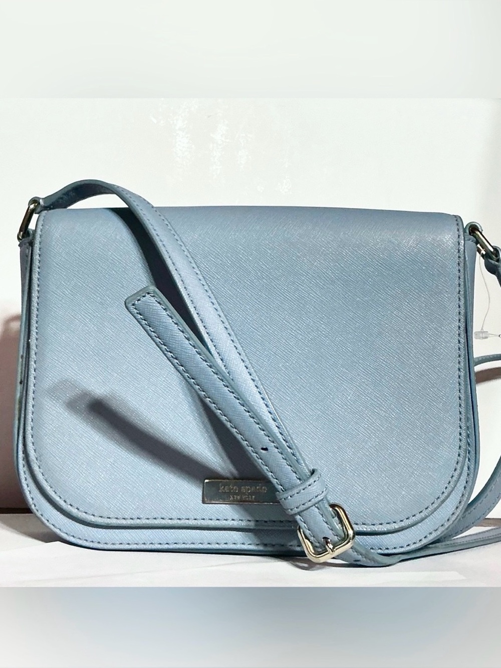 kate spade light blue leather crossbody bag